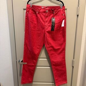 Plus-Size Skinny Jeans in Vibrant Red